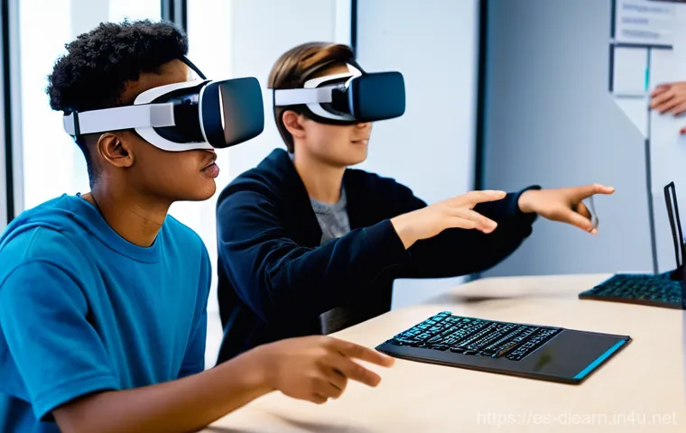 디지털 교육에서의 평가 시스템 - **Adaptive Learning with AI Tutor**
    A diverse young student, perhaps an early teenager with a fo...
