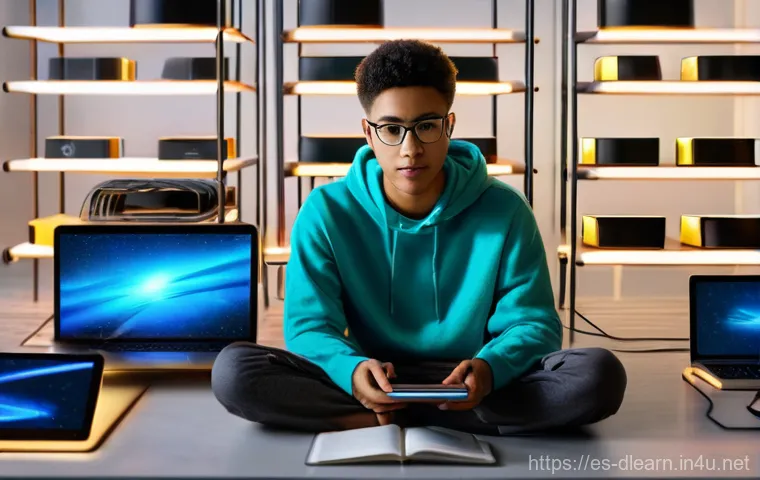 디지털 교육의 경험 분석 - **Prompt 1: The Digital Learning Odyssey**
"A young adult student (18-25 years old), wearing com...